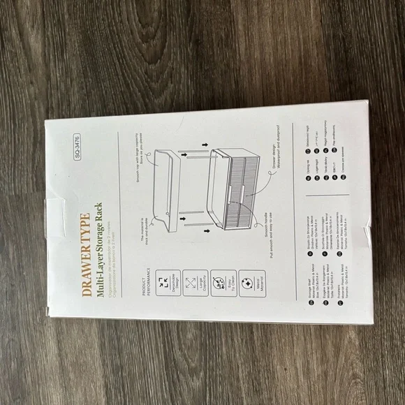 Multi-Layer Drawer Storage Rack – Gold - Picture 3 of 5